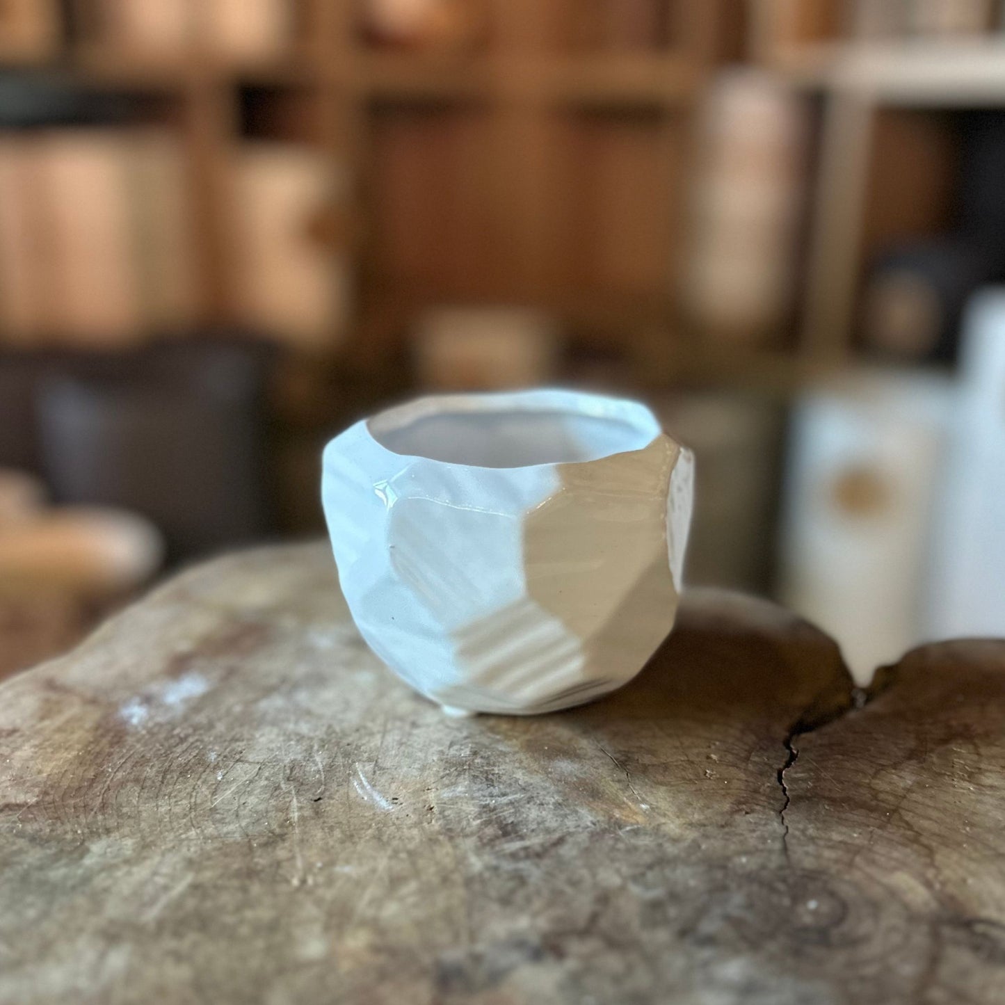 White Geometric Pot 2.5"