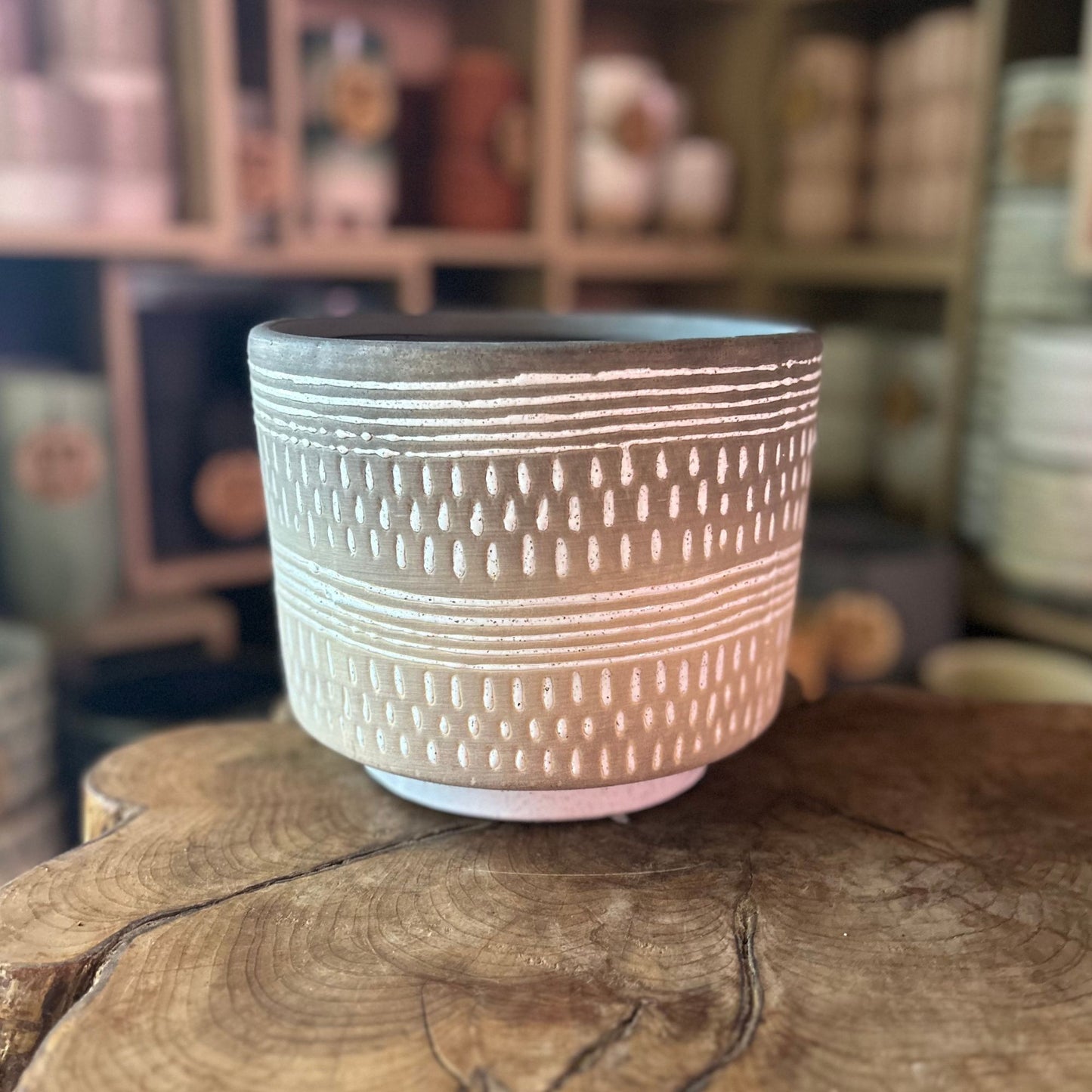 Carmine Compote Pot 8"