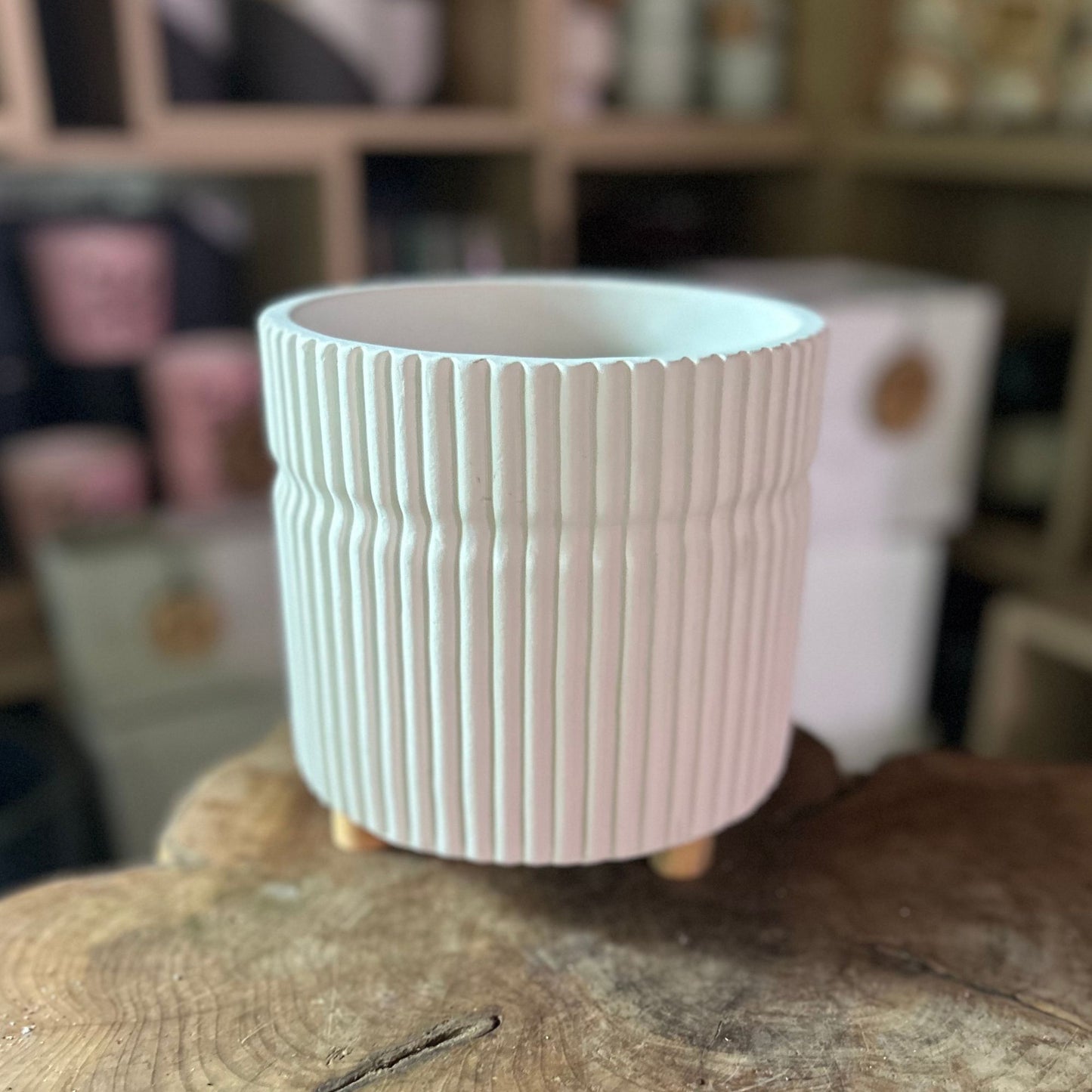Footed Cylinder Pot 7"