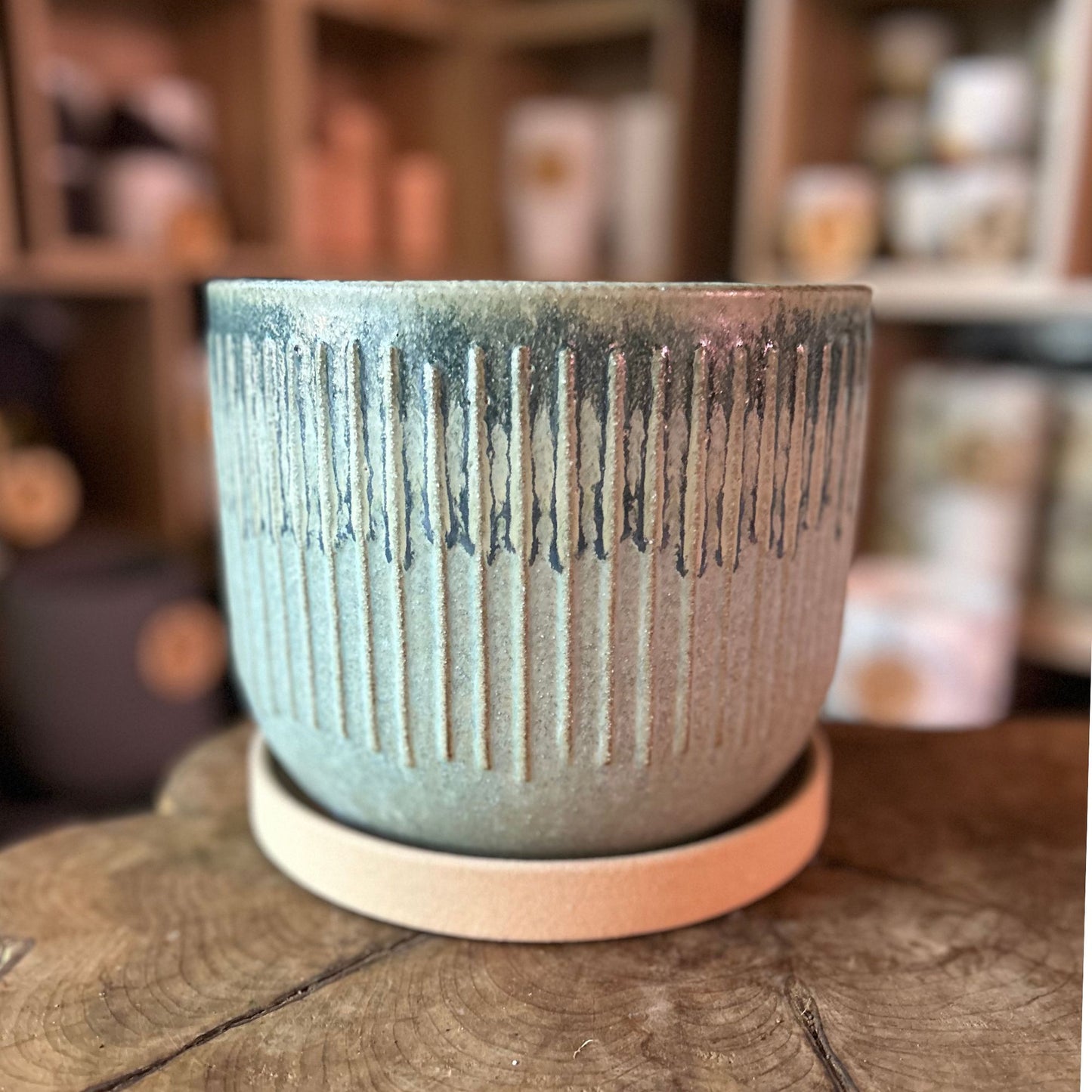 Groover Pot w/Saucer 7"