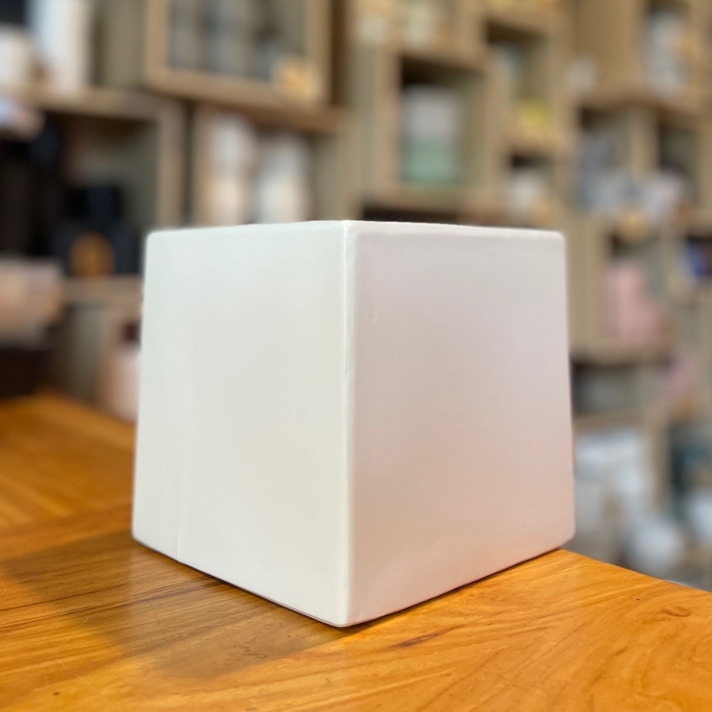 White Square Cube 6”