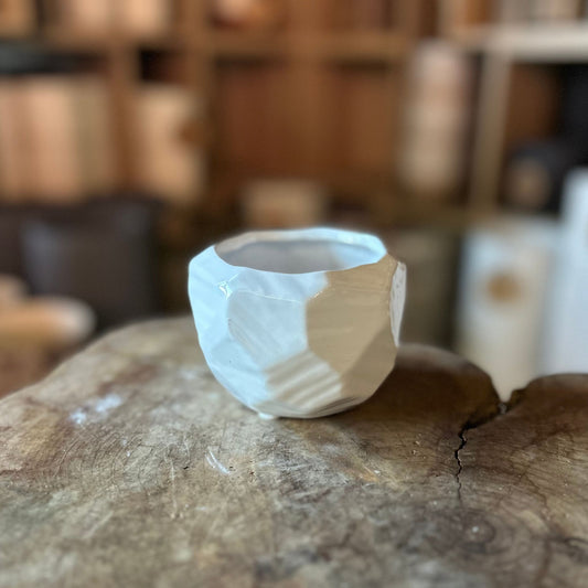 White Geometric Pot 2.5"