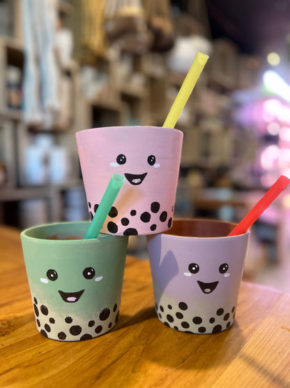 PLANT + SIP: boba time pot painting saturday 10/28