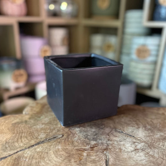 Black Square Cube/cylinder 5"