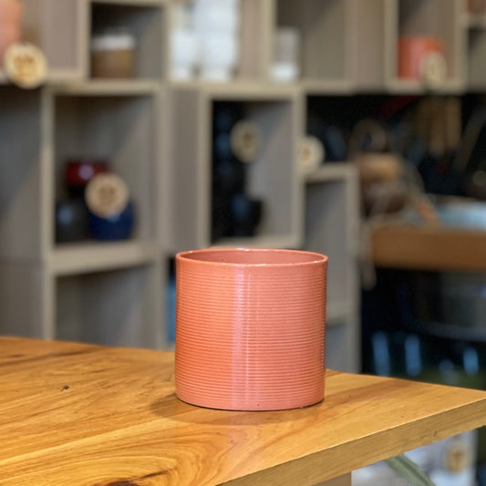 Papaya Pot Ribbed 4”
