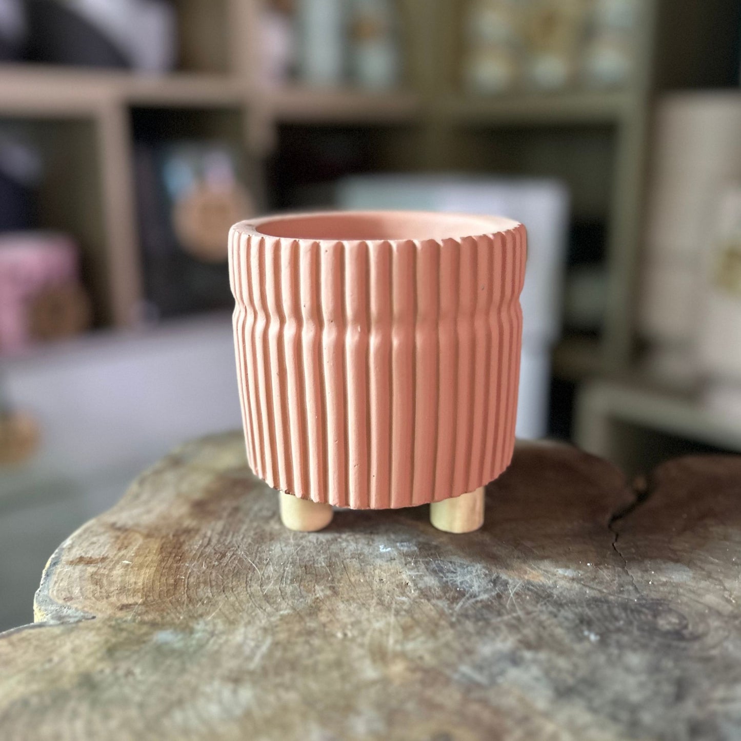 Footed Cylinder Pot 4"