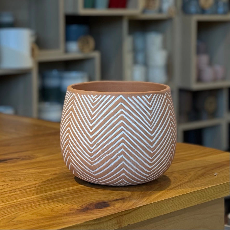Herringbone Terracotta 6"
