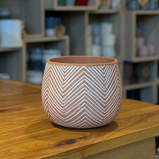 Herringbone Terracotta 6"