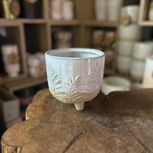 Ceramic Footed Fern Pot 5”
