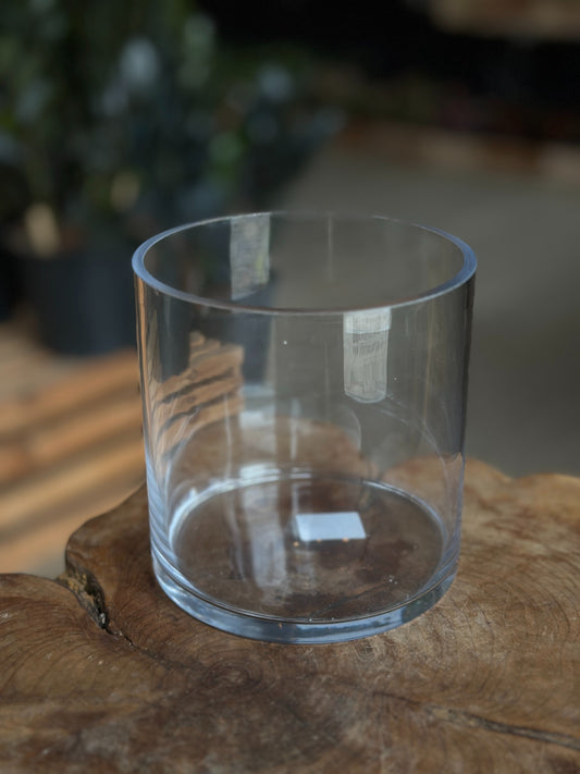 Cylinder Glass Vase 6"
