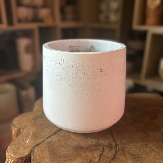 Patt Pot White Washed XL 8”
