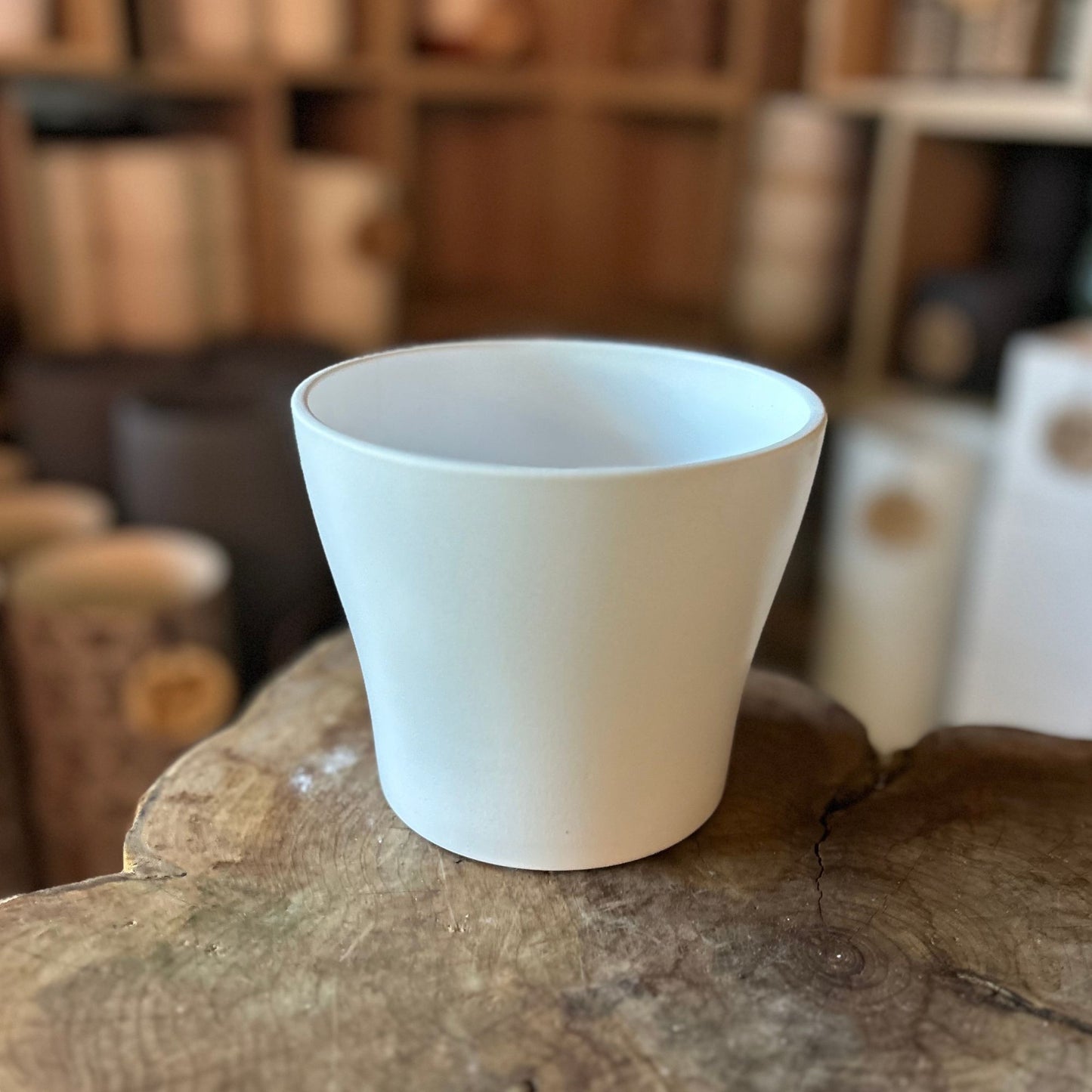 White Panna Pot 6"