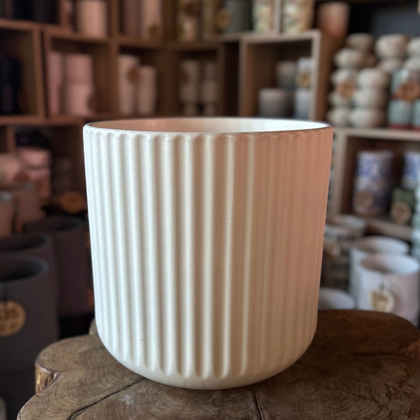 Beam Pot White 10"