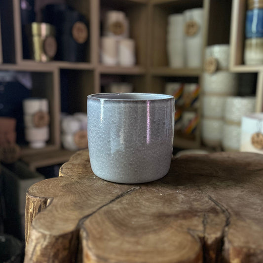 Seashell Pot (gray/brown) 5”