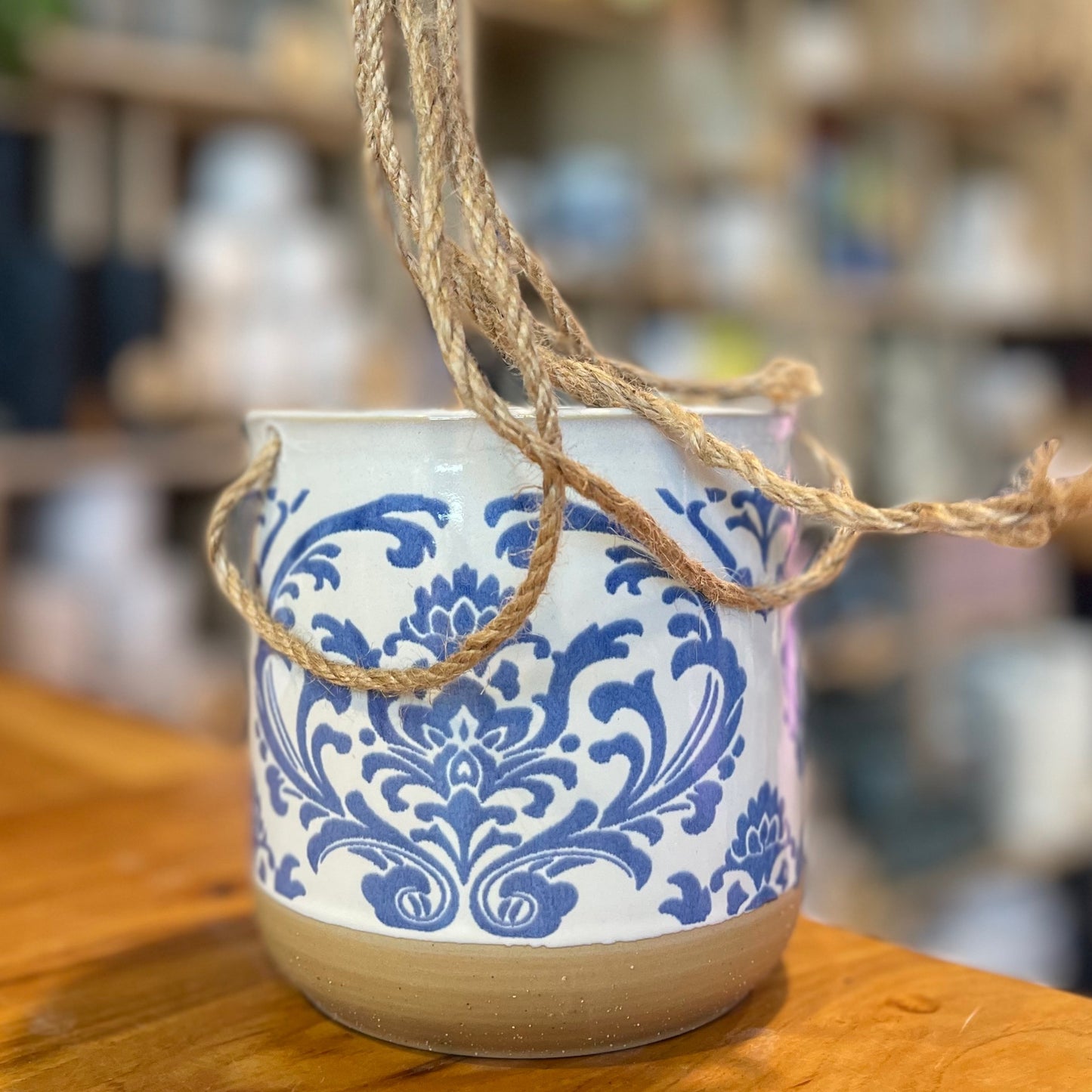 Chantel Blue 5" Hanging Pot