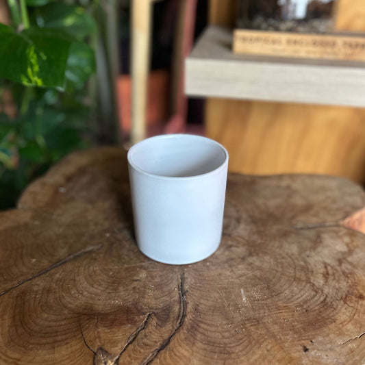 White Cylinder Pot 3”