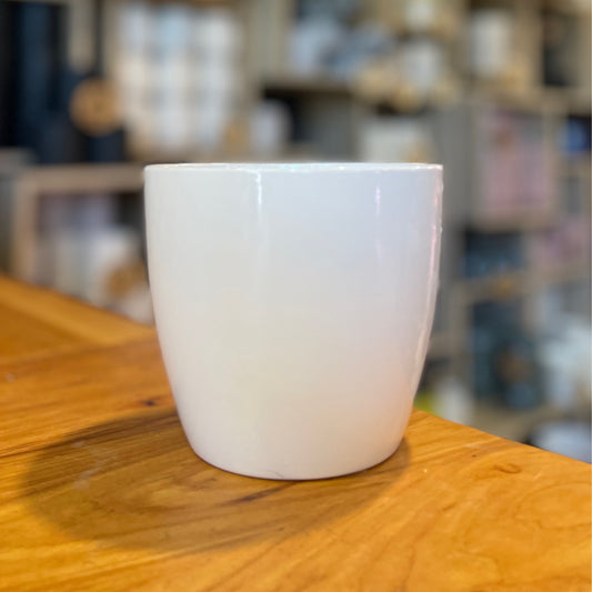 Shiny White Pot 4.5"