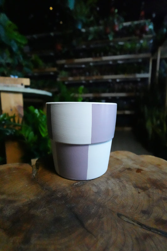 Checkerboard Pot Purple 4.5”
