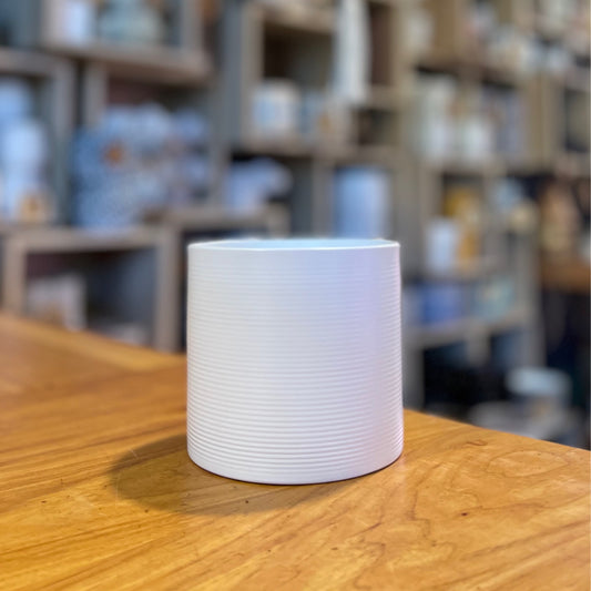 White Panna Pot (Ribbed) 4.5”