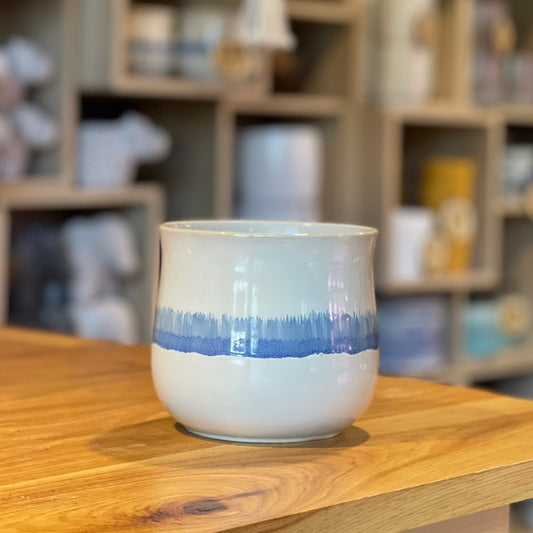 Blue Stripe Pot 5”
