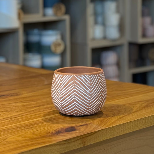 Herringbone Terracotta 4"