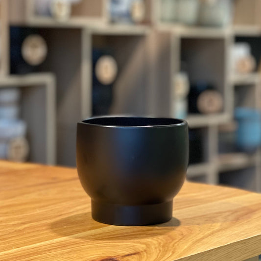 Ebano Pot (Black w/Base) 4.5”