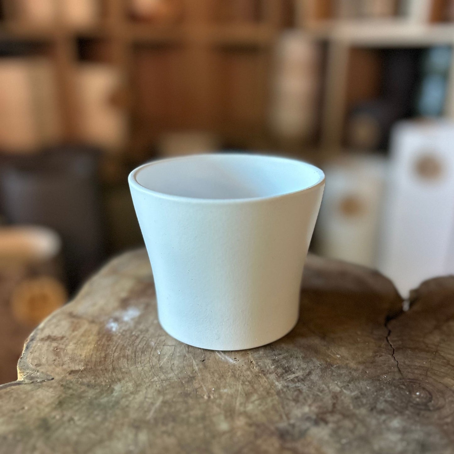 White Panna Pot 4"