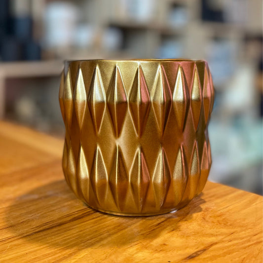 Gold Diamond Pot 5"