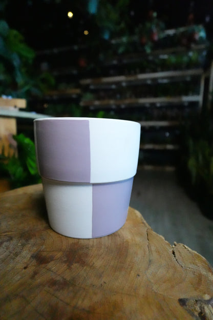 Checkerboard Pot Purple 4.5”