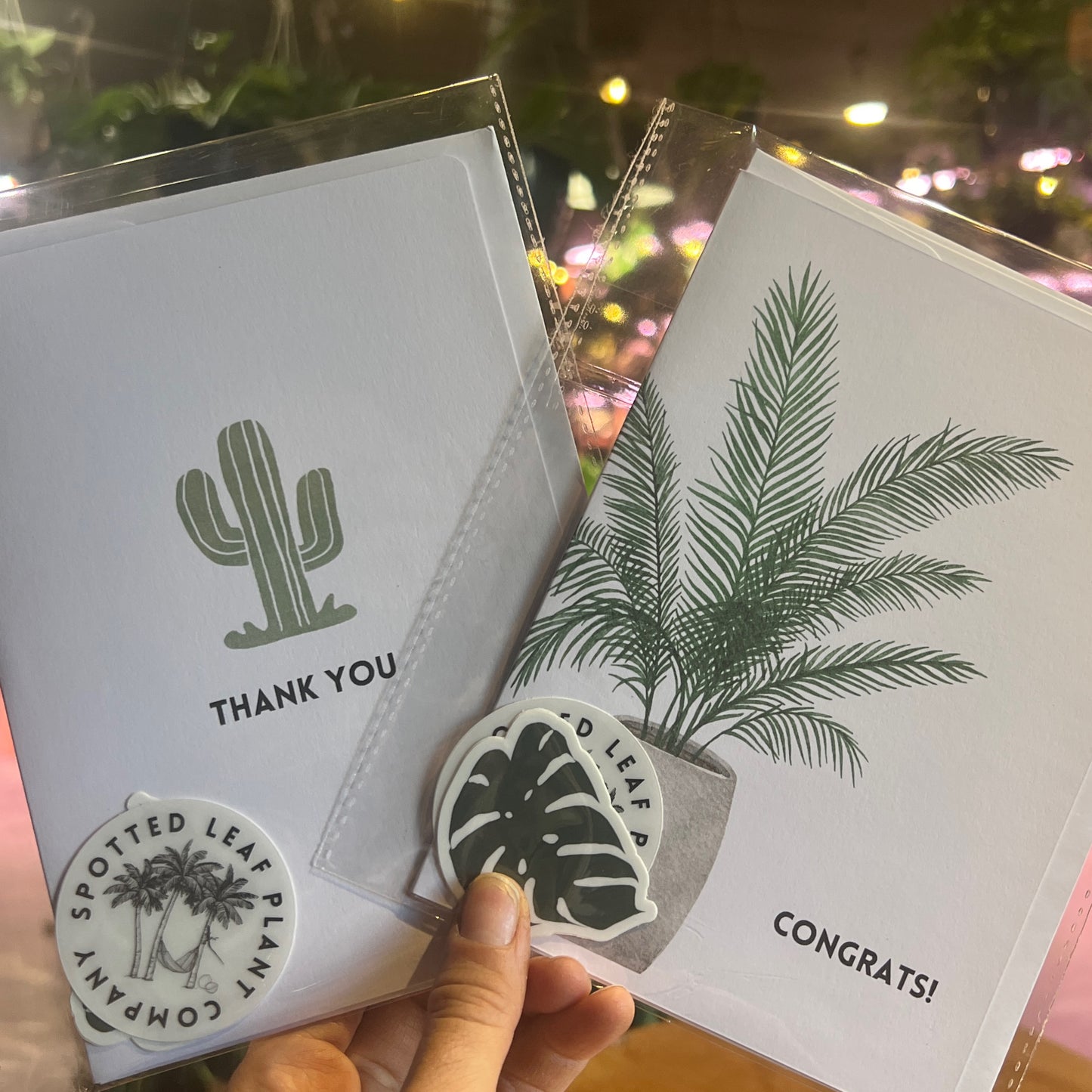 Spotted Leaf Greeting Card