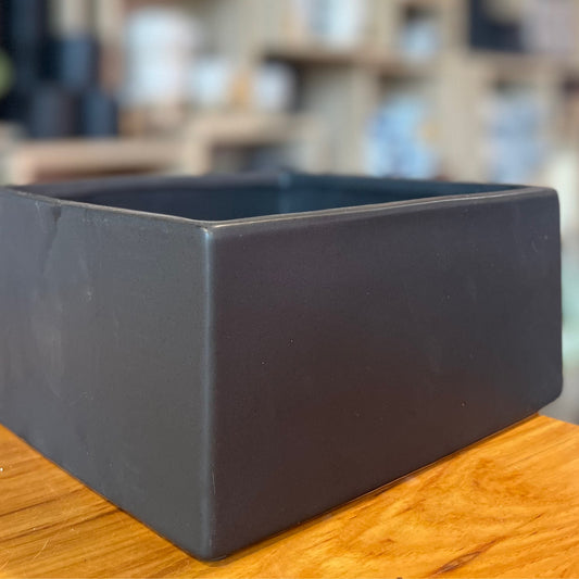 Black Low Square Block 8"